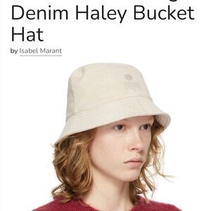 Isabel Marant White Denim bucket hat